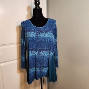 Westbound Blue Asymmetrical Tunic